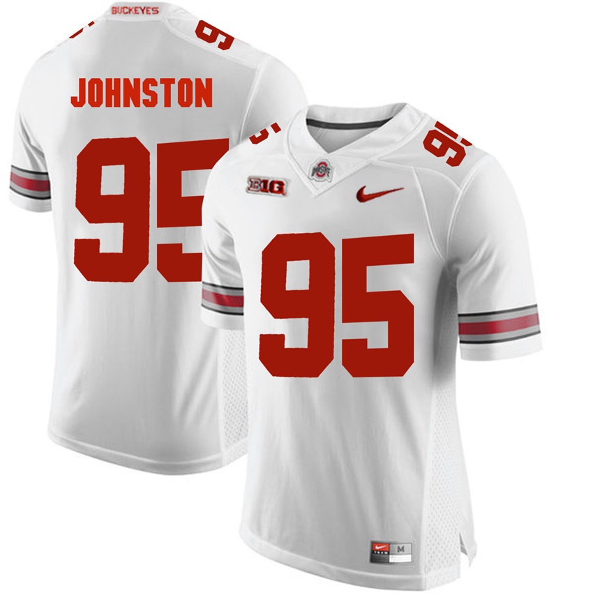 ohio state buckeyes white cameron johnston college football jersey