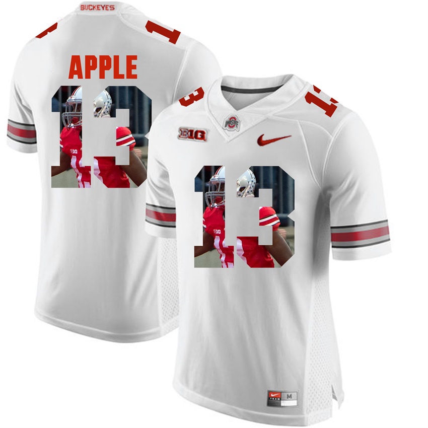 ohio state buckeyes white eli apple player fashion jersey