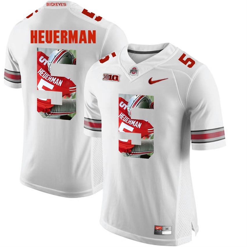 ohio state buckeyes white jeff heuerman player fashion jersey