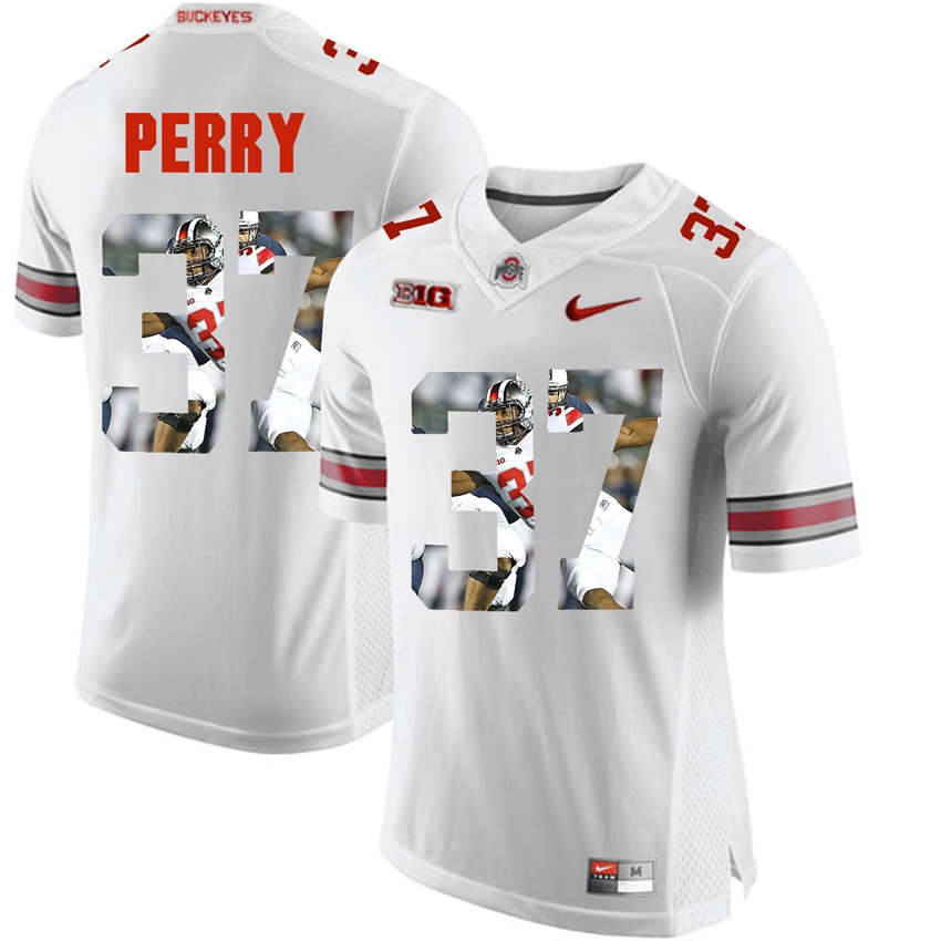 ohio state buckeyes white joshua perry player fashion jersey