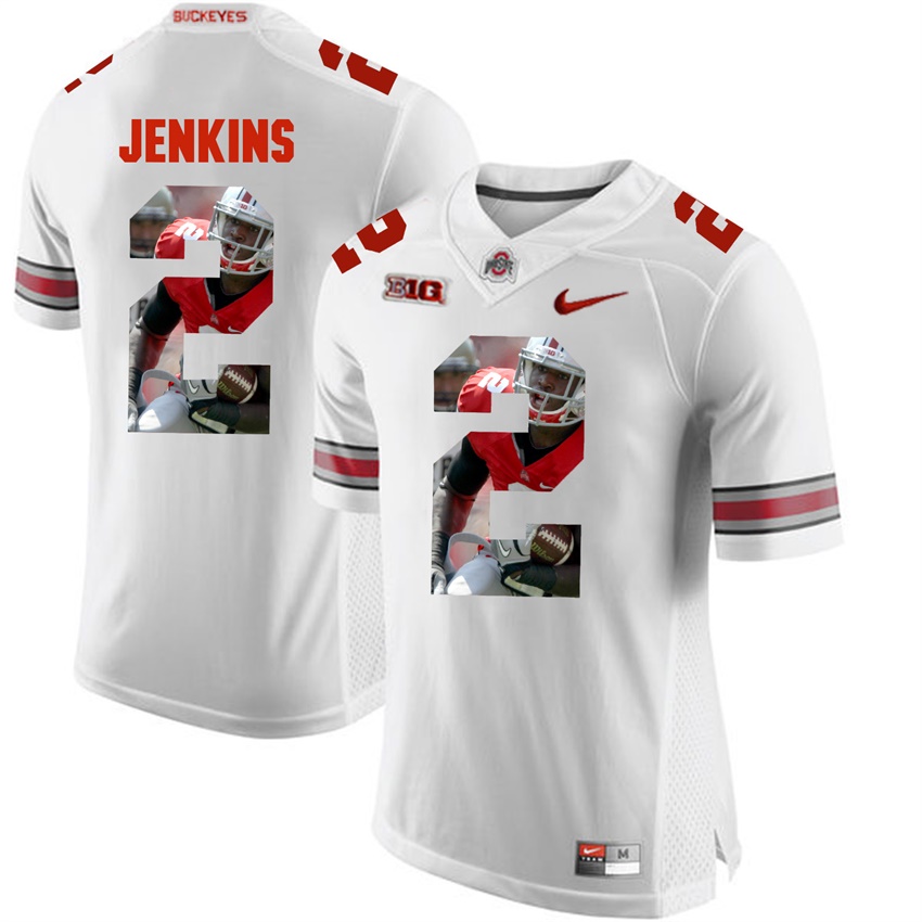 ohio state buckeyes white malcolm jenkins player fashion jersey