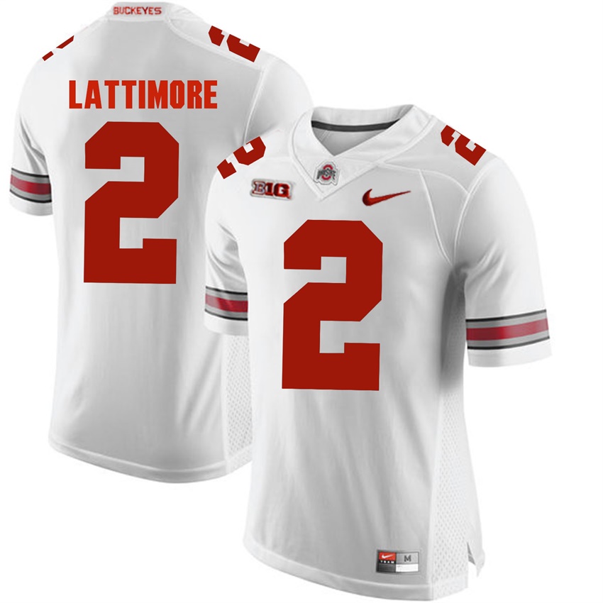ohio state buckeyes white marshon lattimore college football jersey