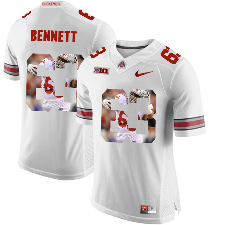 ohio state buckeyes white michael bennett player fashion jersey
