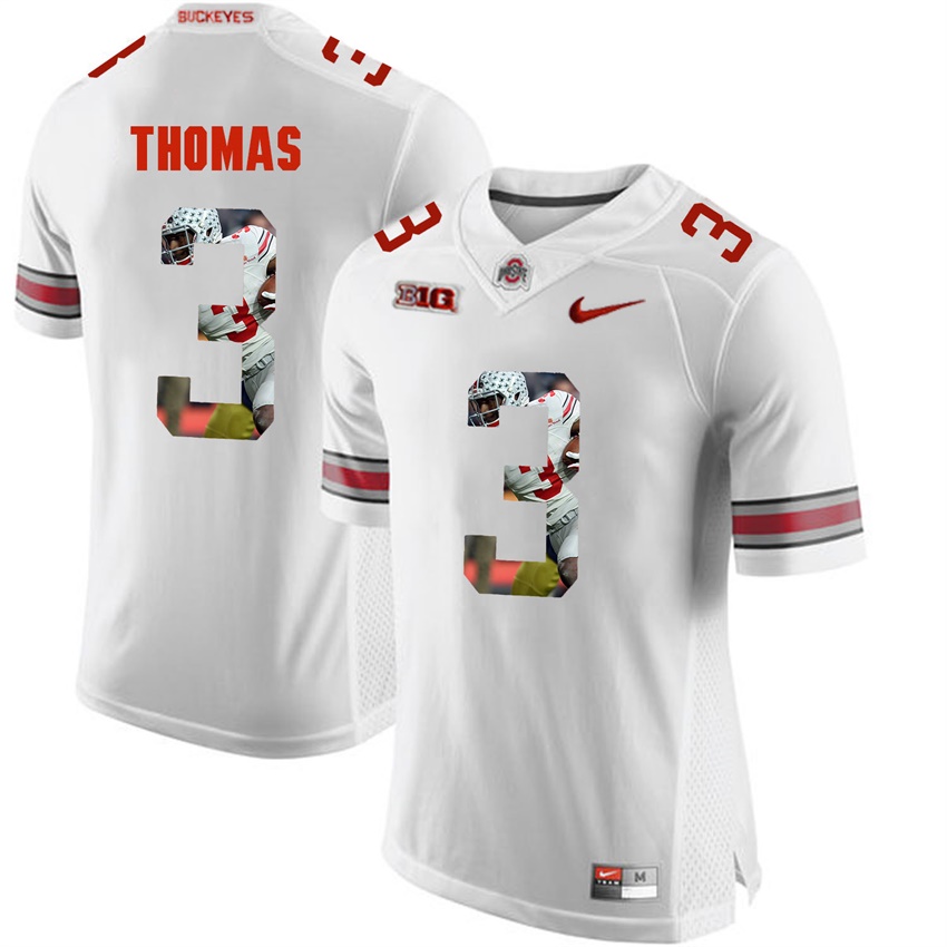 ohio state buckeyes white michael thomas player fashion jersey