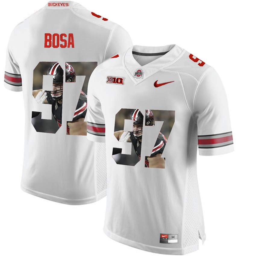ohio state buckeyes white nick bosa player fashion jersey