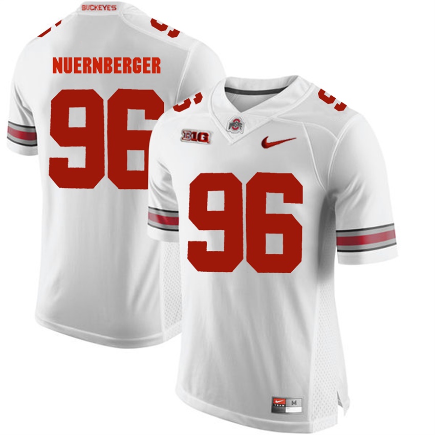 ohio state buckeyes white sean nuernberger college football jersey