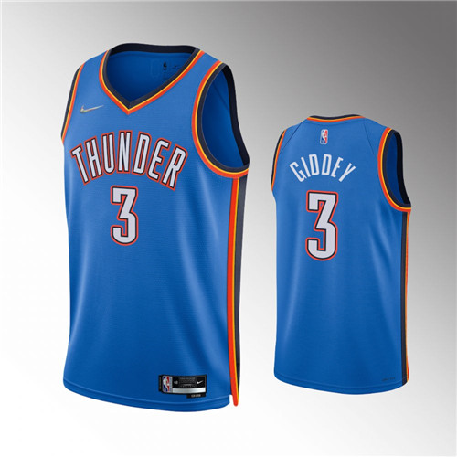 Oklahoma City Thunder Josh Giddey 75th Anniversary Diamond Icon Blue Jersey #3