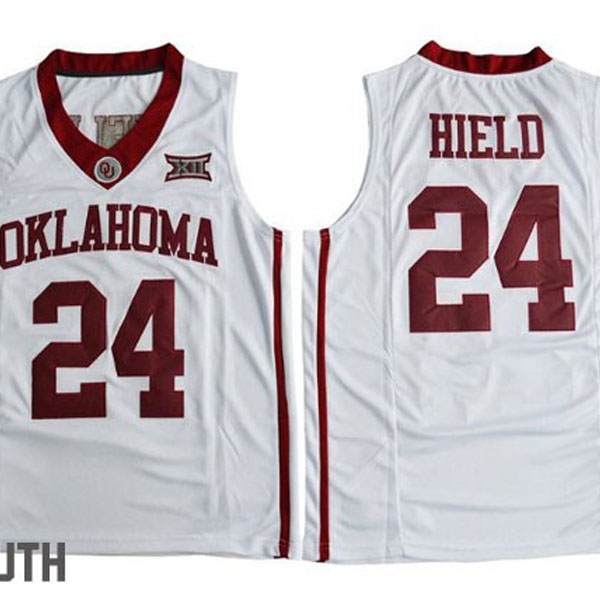 oklahoma sooners 24 buddy hield white basketball youth jersey