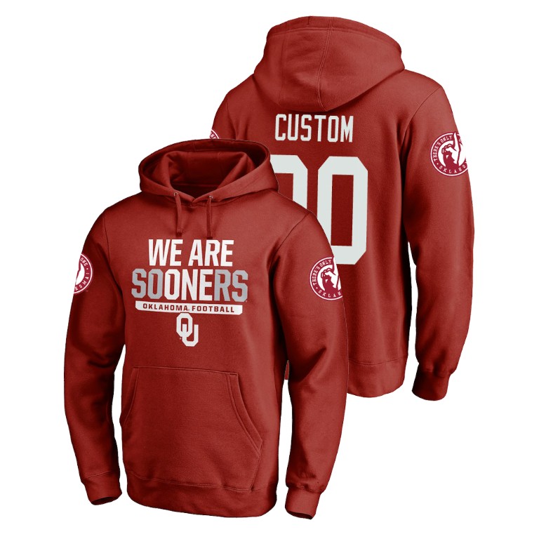 oklahoma sooners logo custom crimson hometown collection men's hoodie