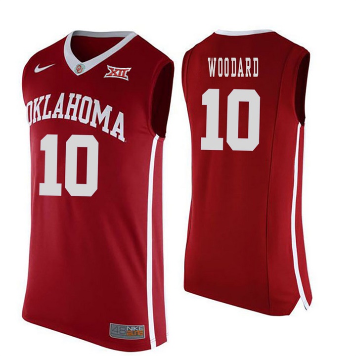 oklahoma sooners red 10 jordan woodard college basketball jersey