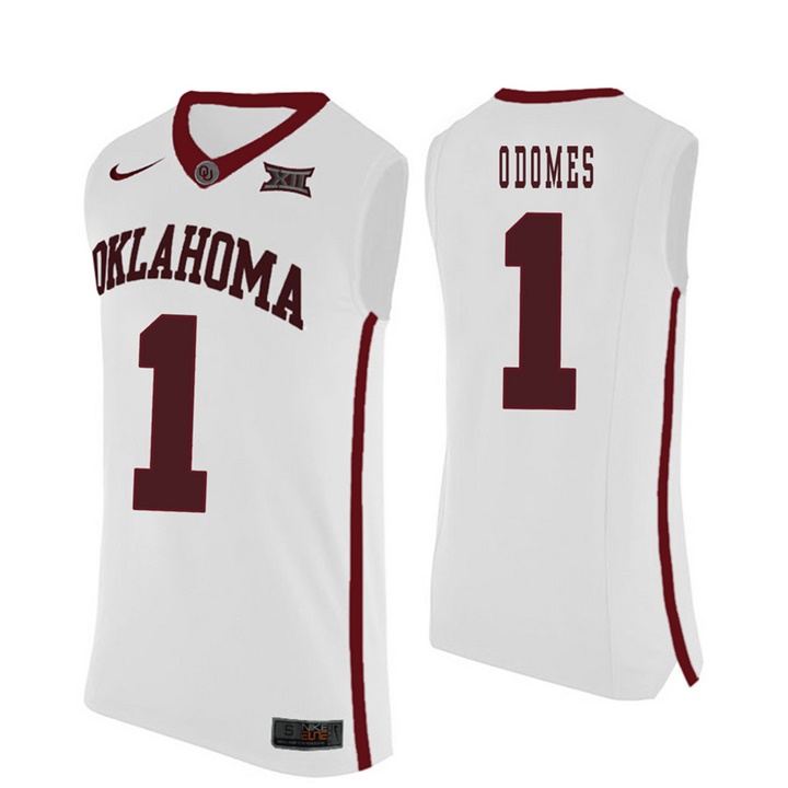 oklahoma sooners white 1 rashard odomes college basketball jersey