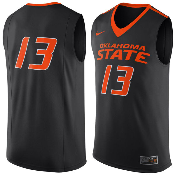 oklahoma state cowboys and cowgirls 13 black basketball jersey