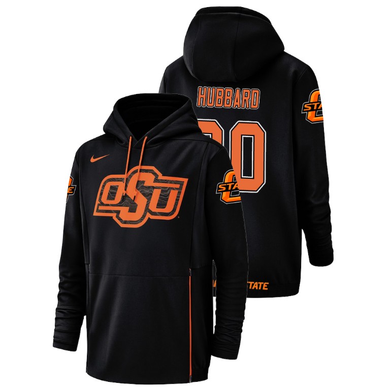 oklahoma state cowboys football performance chuba hubbard black champ drive men's hoodie