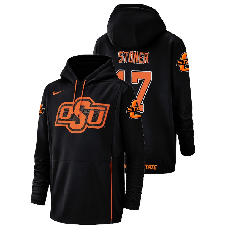 oklahoma state cowboys football performance dillon stoner black champ drive men's hoodie