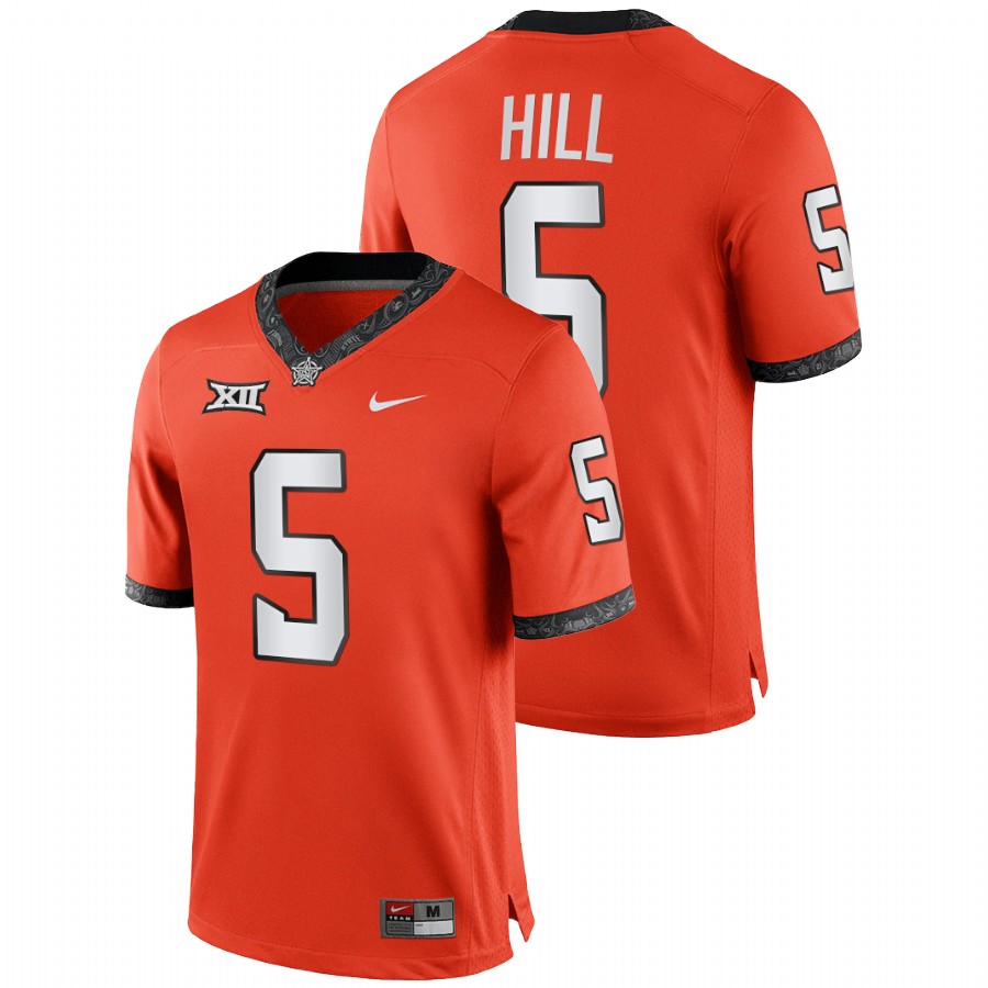 oklahoma state cowboys justice hill orange college football nfl alumni jersey