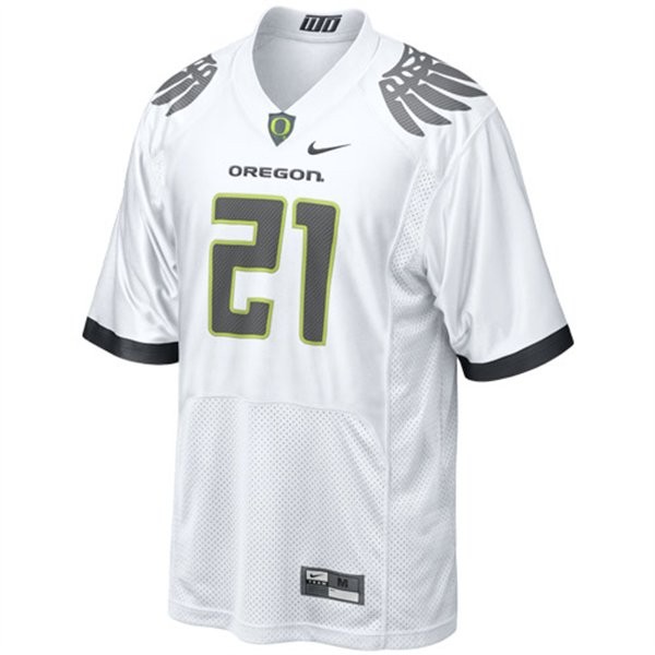 oregon ducks 21 lamichael james white football jersey