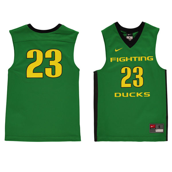 oregon ducks 23 green basketball youth jersey