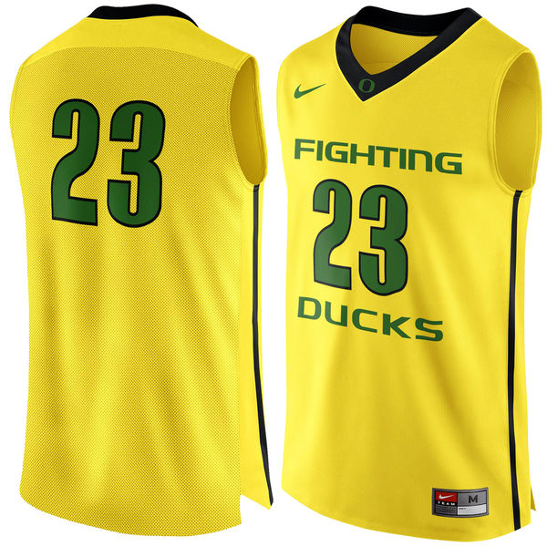 oregon ducks 23 yellow basketball jersey