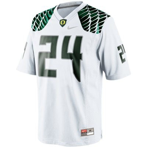 oregon ducks 24 kenjon barner white football youth jersey