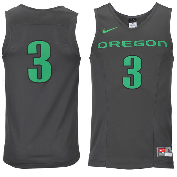 oregon ducks 3 anthracite basketball jersey