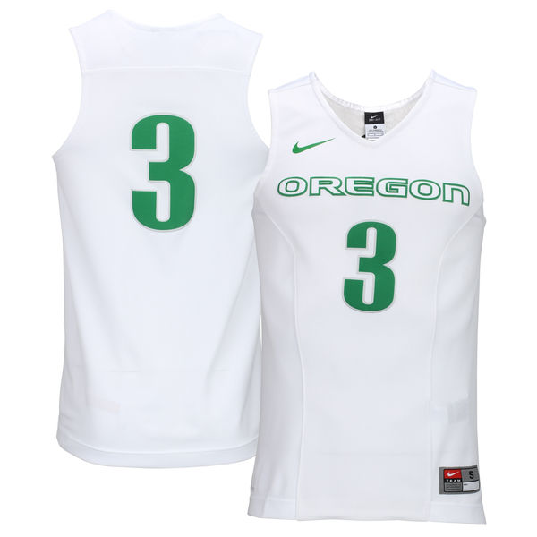 oregon ducks 3 white basketball jersey