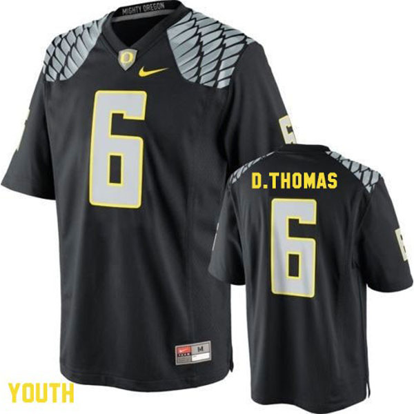 oregon ducks 6 de'anthony thomas black football youth jersey