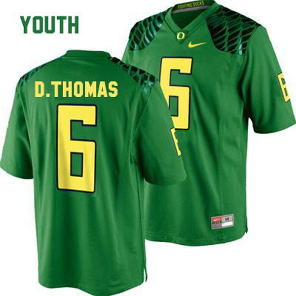 oregon ducks 6 de'anthony thomas green football youth jersey
