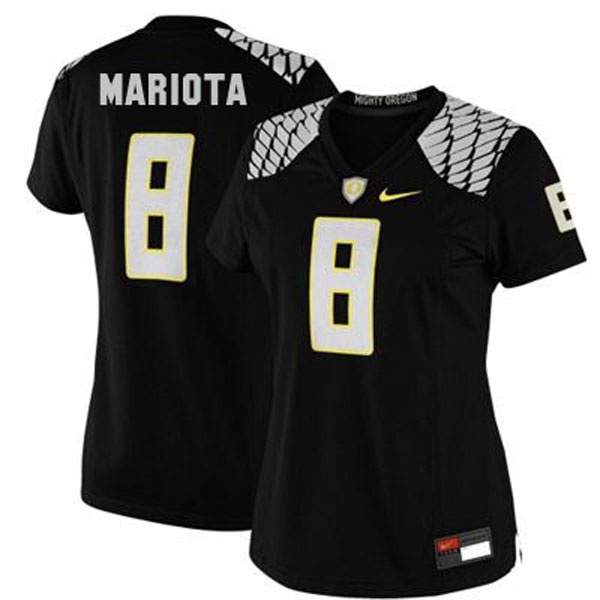 oregon ducks 8 marcus mariota black football women jersey