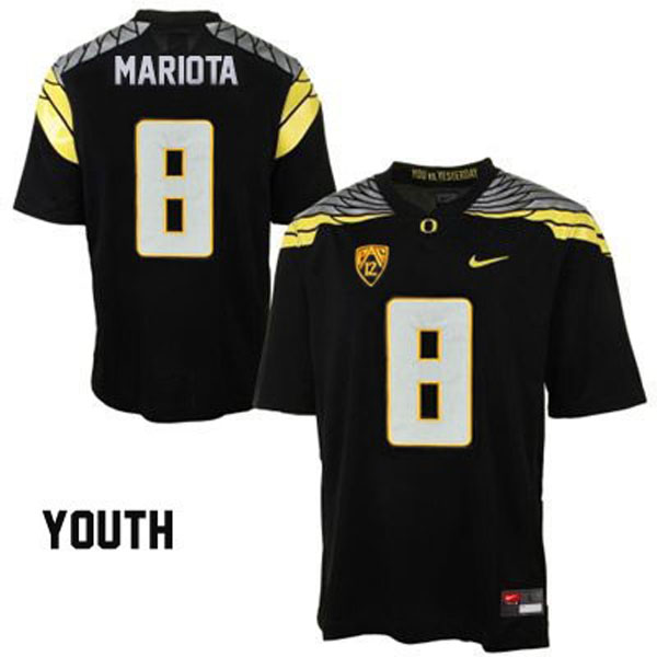 oregon ducks 8 marcus mariota black football youth jersey