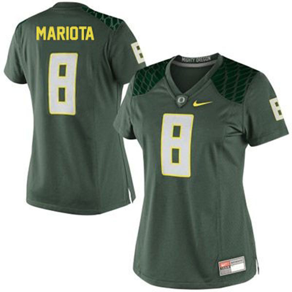 oregon ducks 8 marcus mariota green football women jersey
