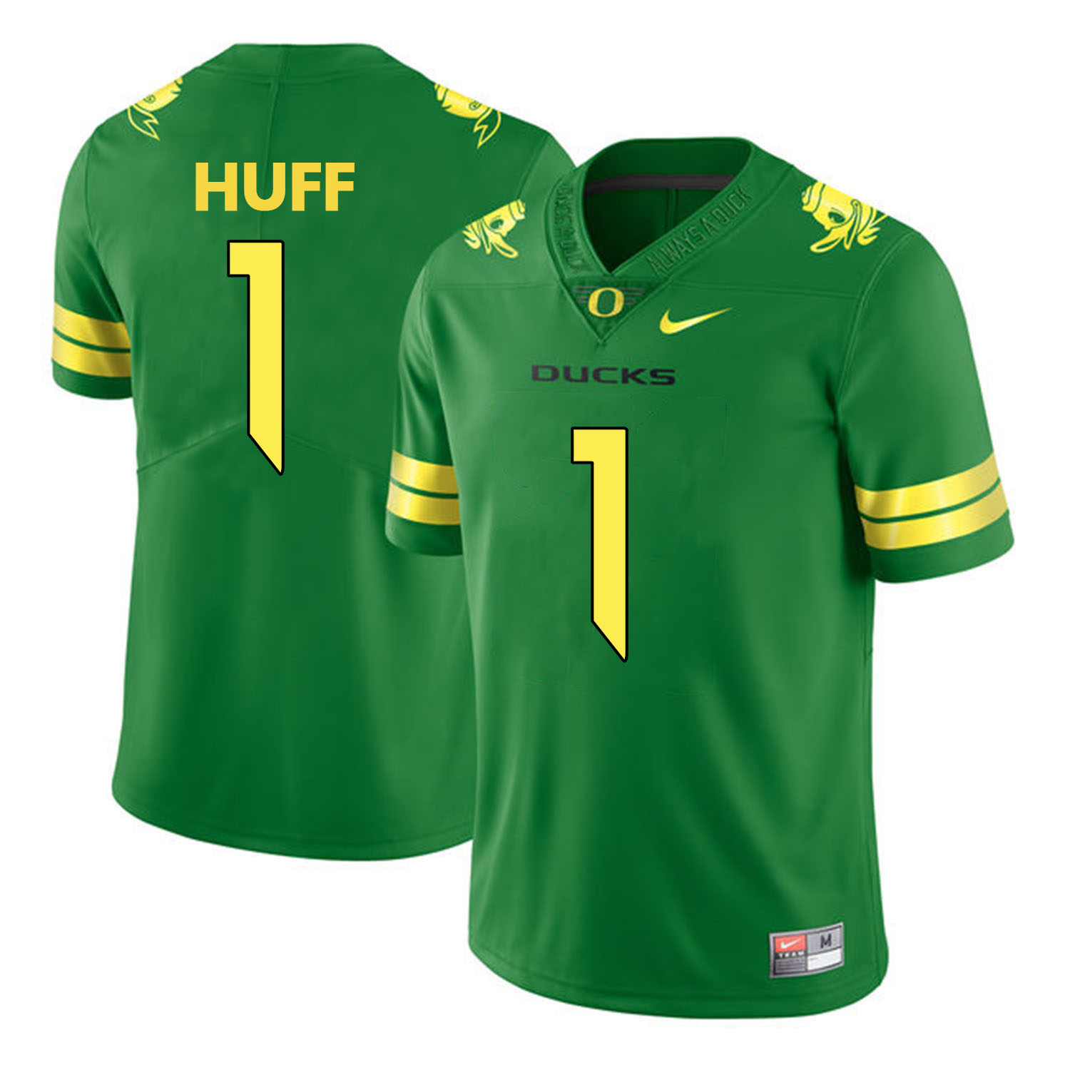 oregon ducks apple green josh huff college football portrait jersey