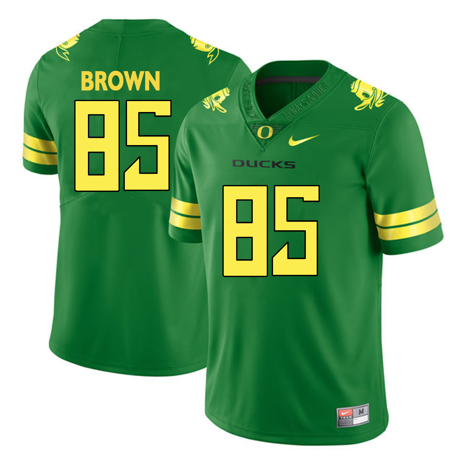 oregon ducks apple green pharaoh brown college football portrait jersey