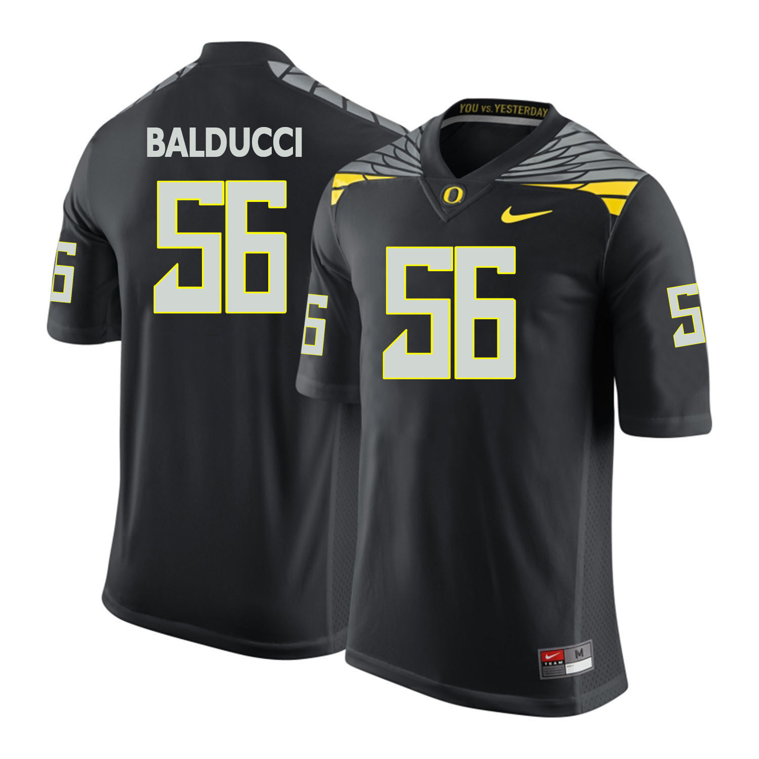 oregon ducks black alex balducci college football portrait jersey