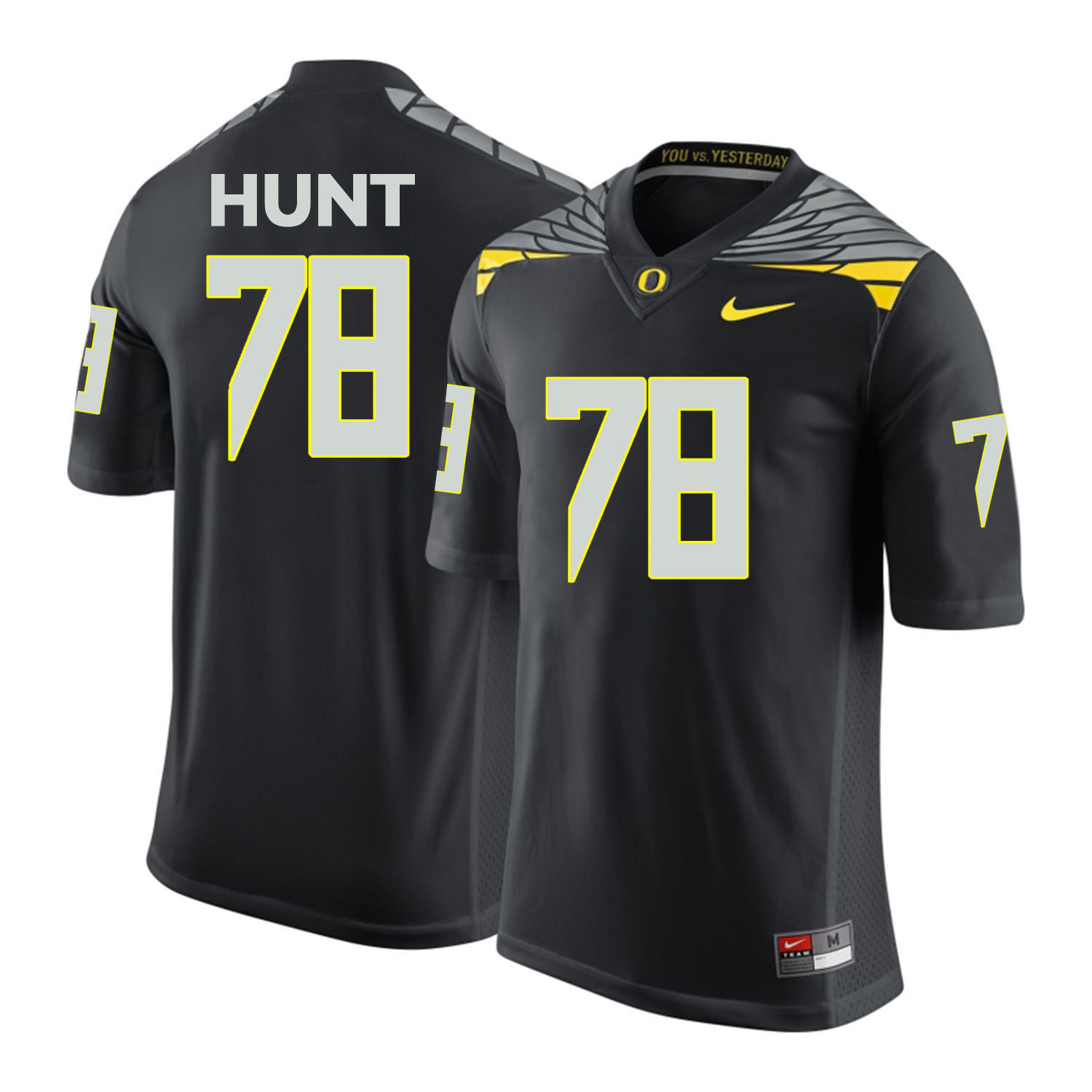 oregon ducks black cameron hunt college football portrait jersey