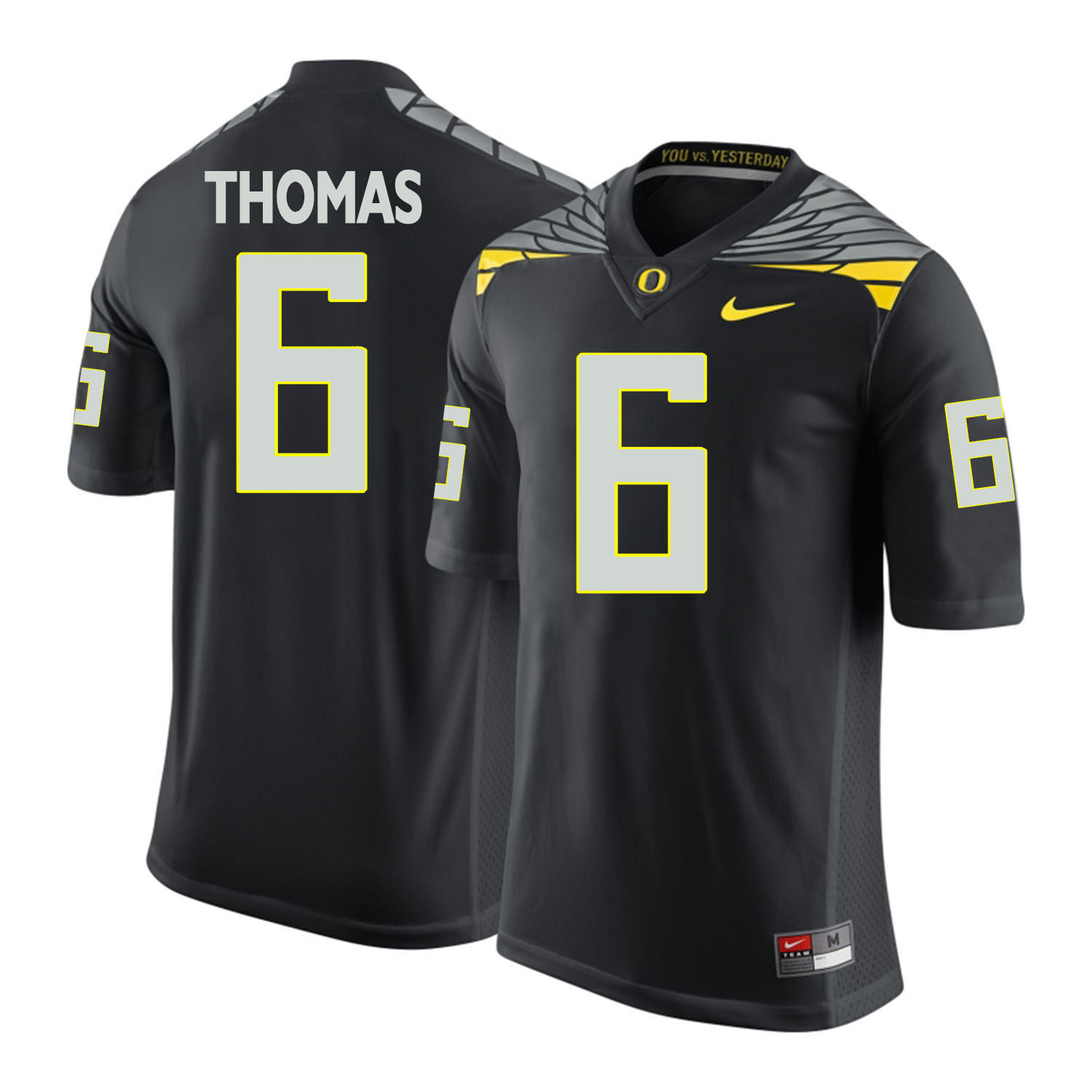 oregon ducks black de'anthony thomas college football portrait jersey