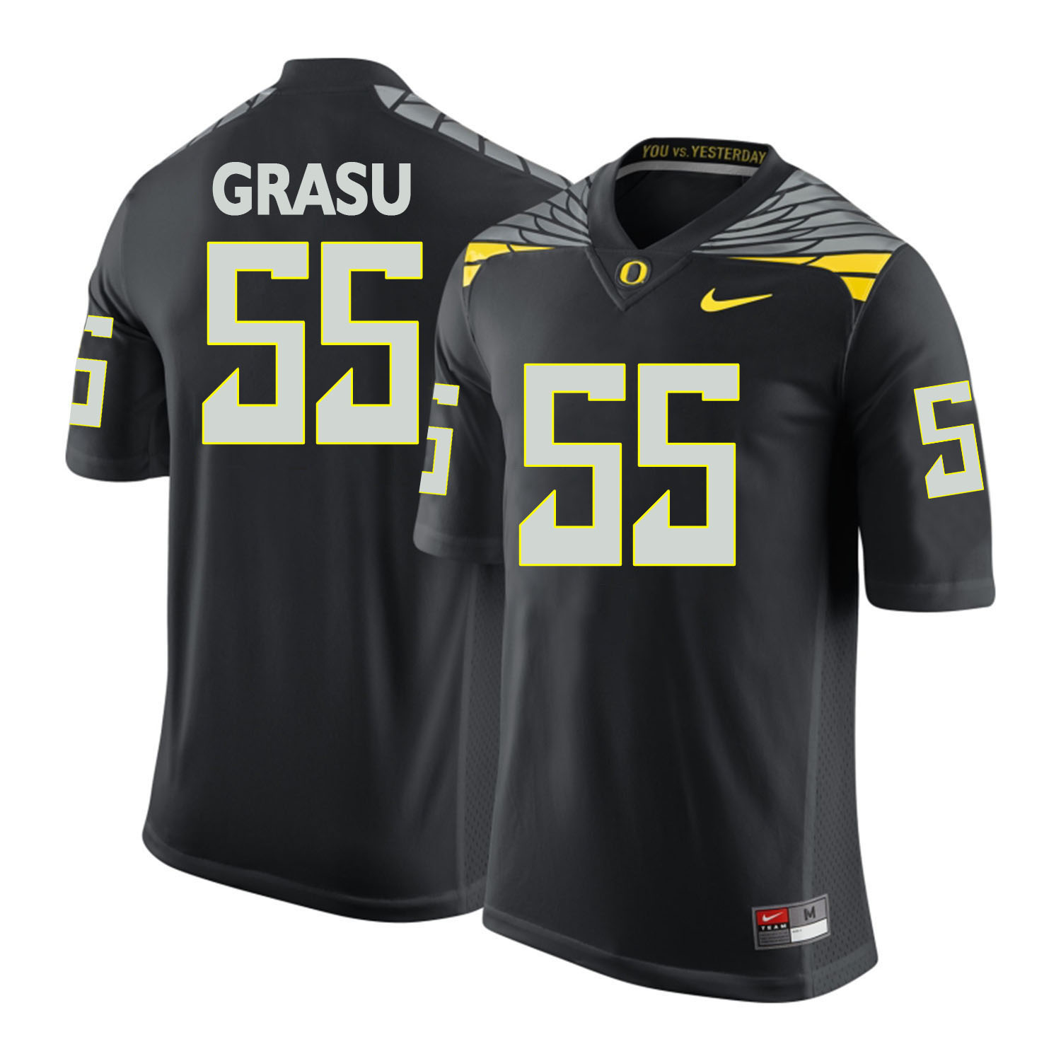 oregon ducks black hroniss grasu college football portrait jersey