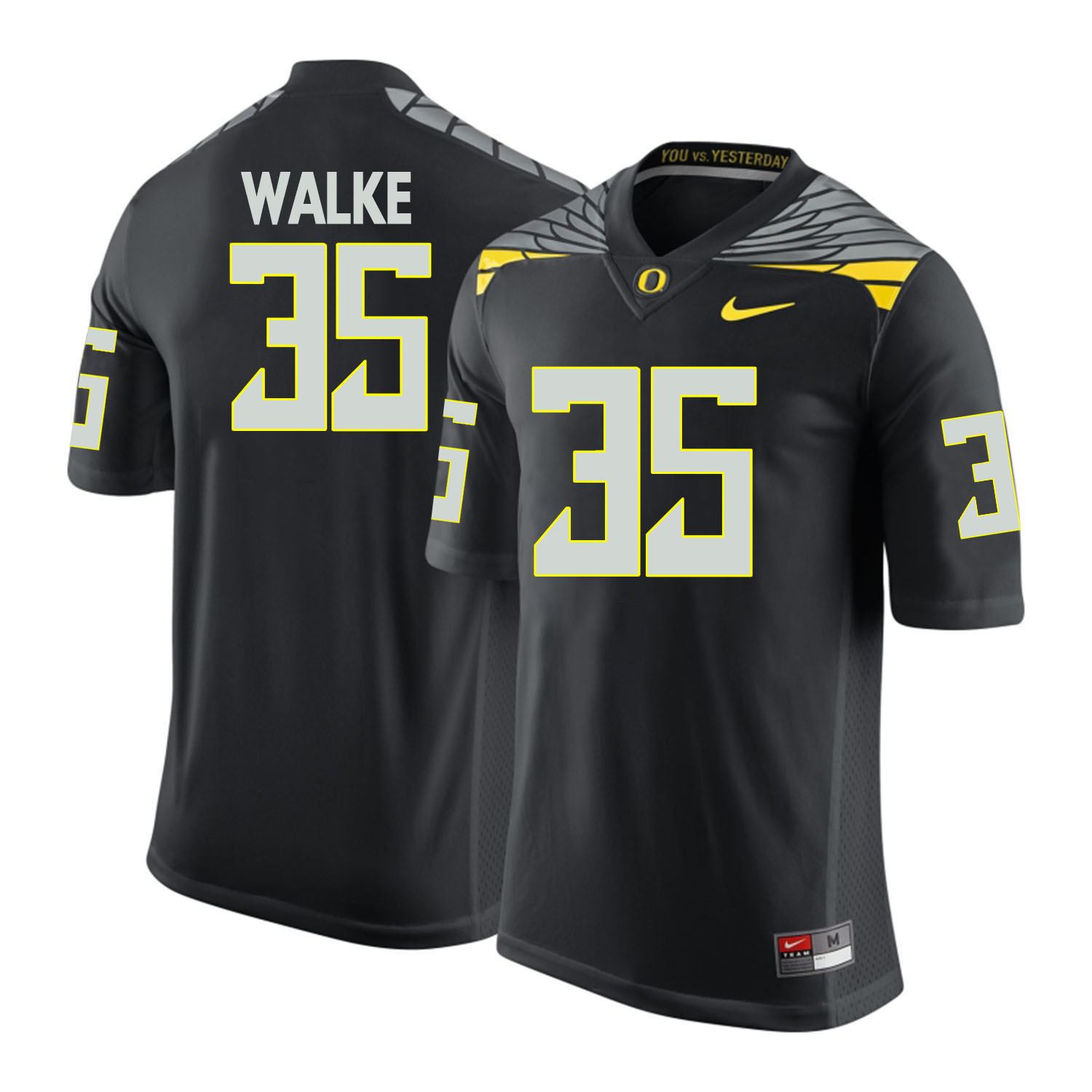 oregon ducks black joe walker college football portrait jersey