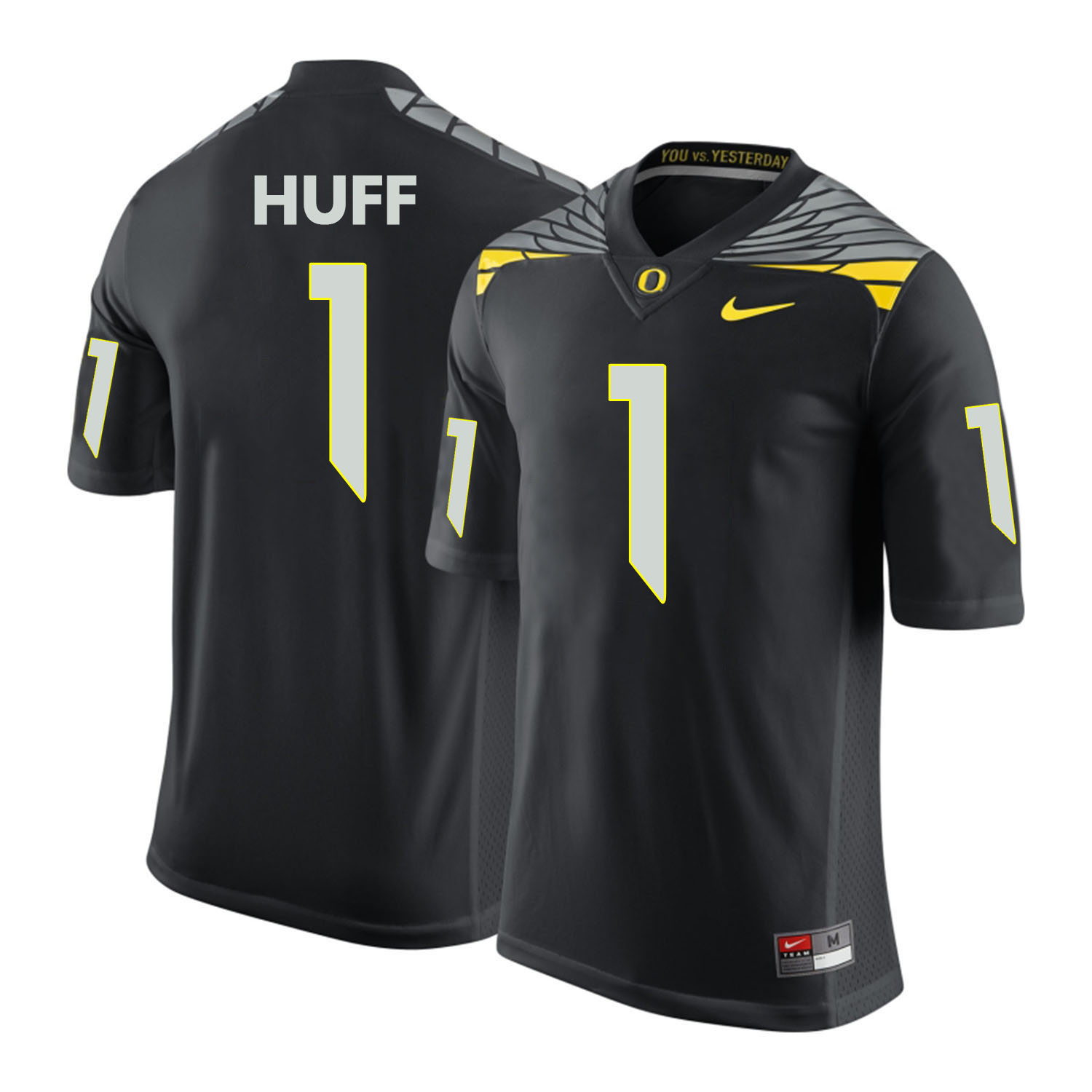oregon ducks black josh huff college football portrait jersey
