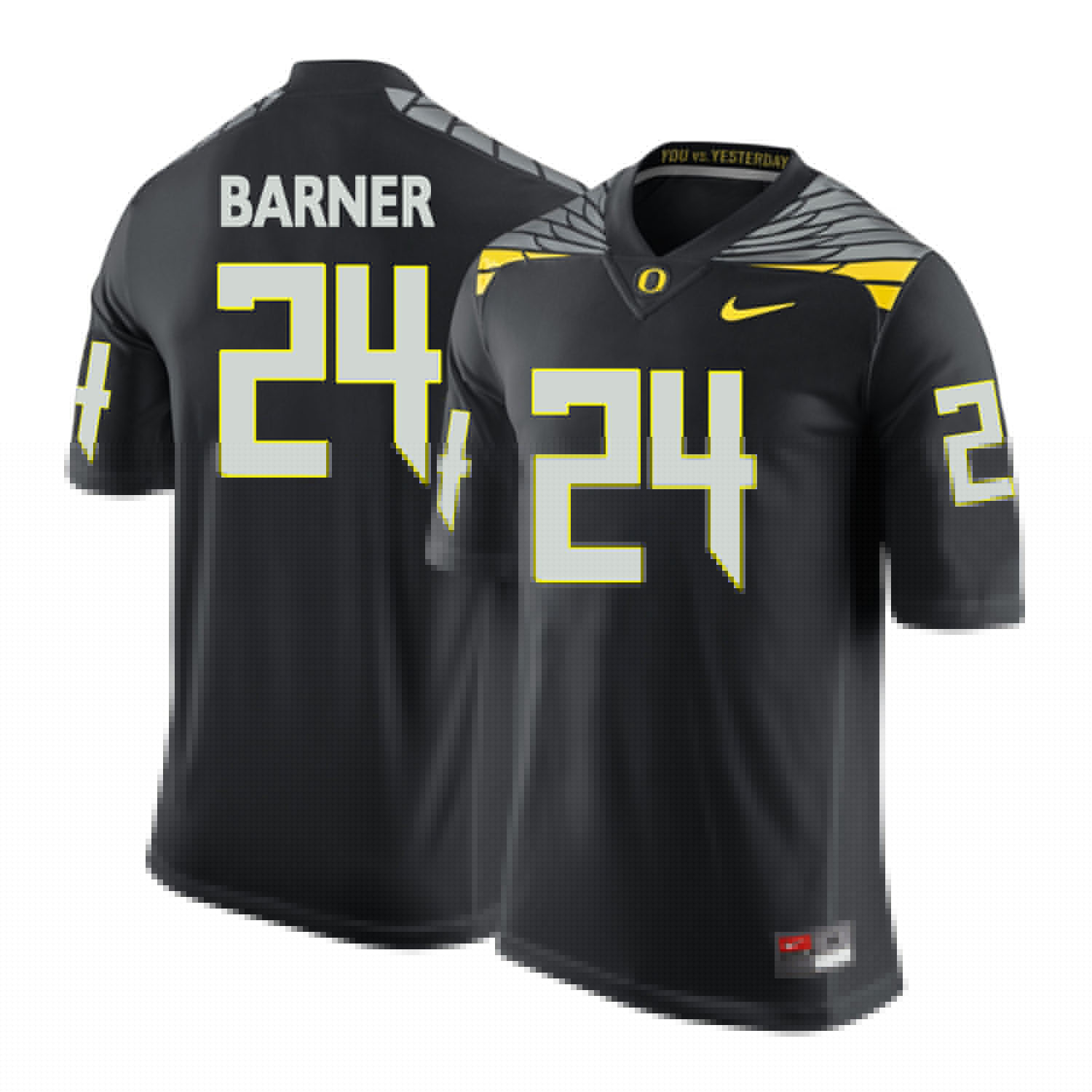 oregon ducks black kenjon barner college football portrait jersey