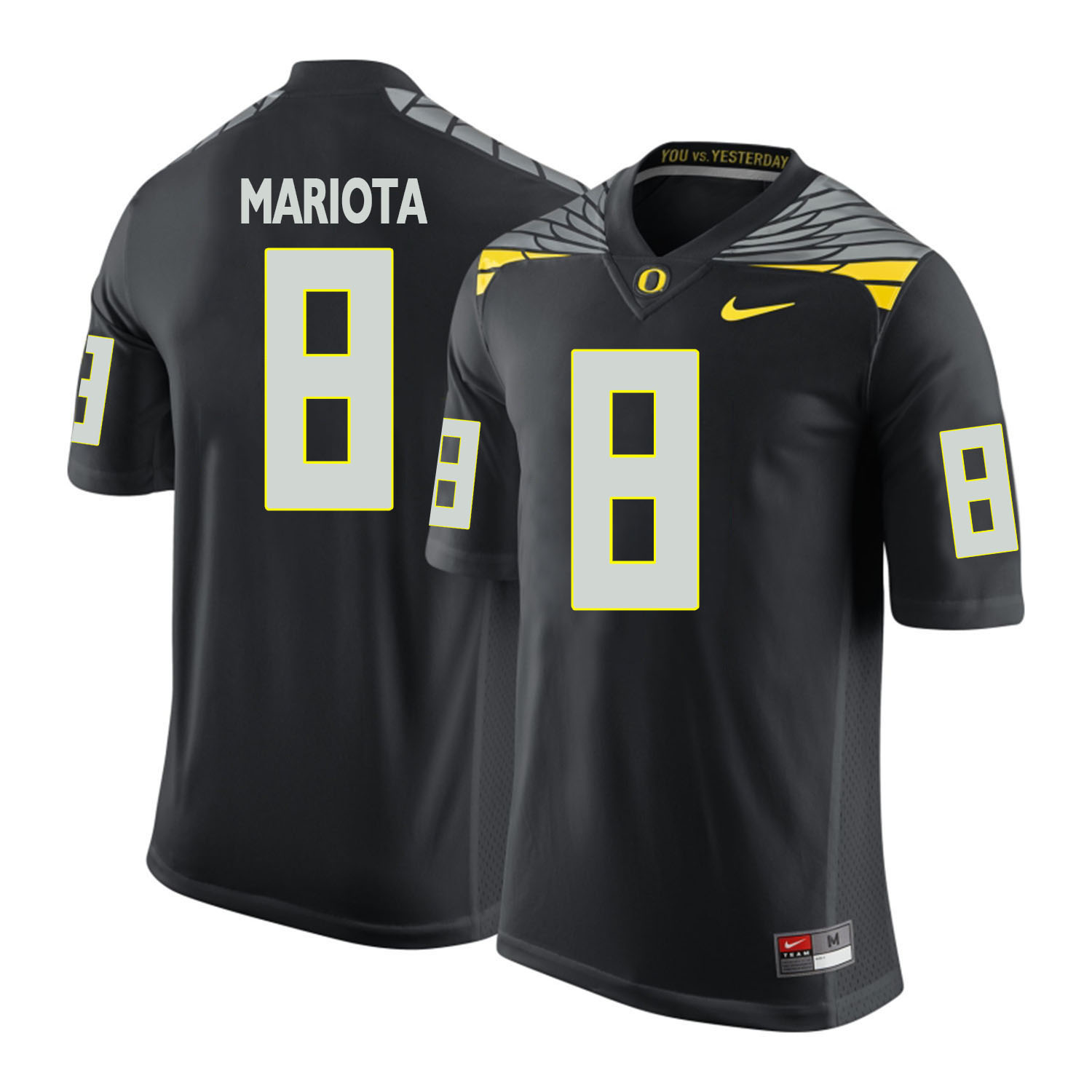 oregon ducks black marcus mariota college football portrait jersey