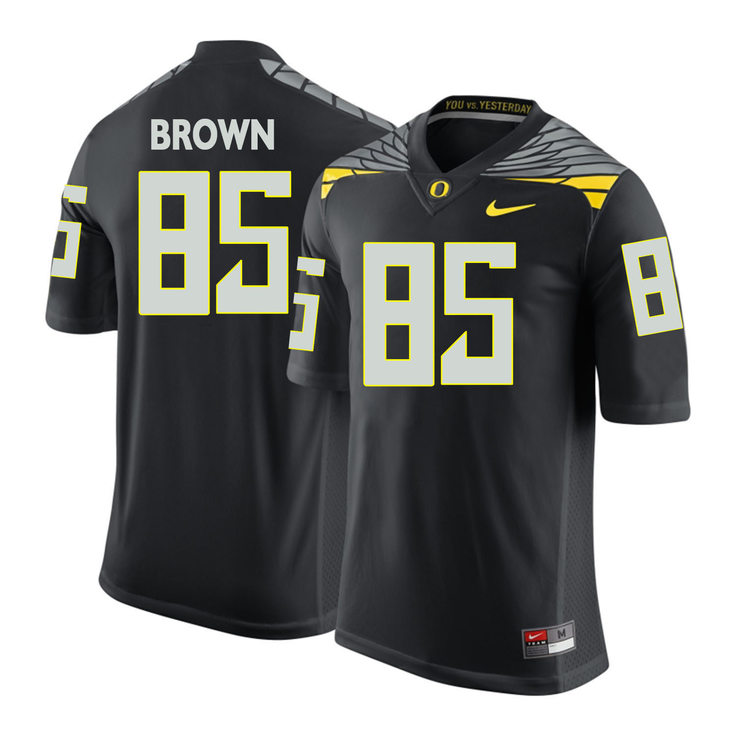 oregon ducks black pharaoh brown college football portrait jersey