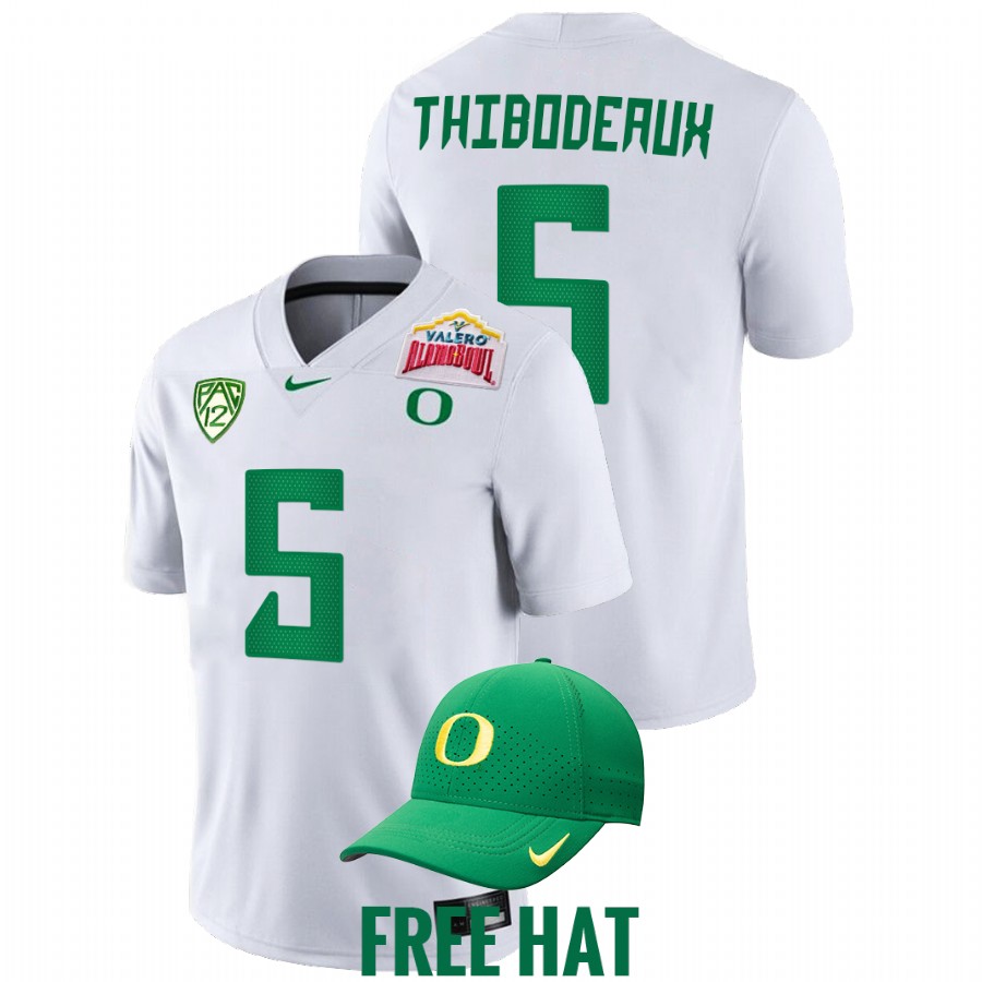 oregon ducks kayvon thibodeaux white 2021 alamo bowl college football playoff jersey