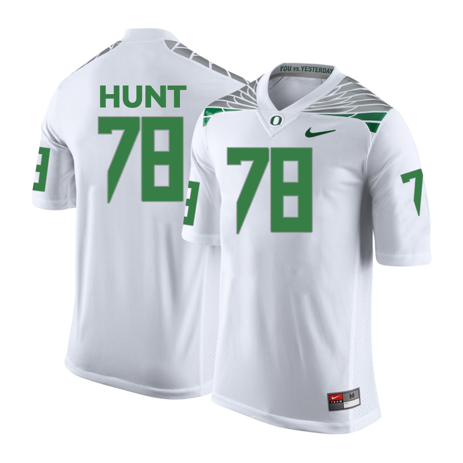 oregon ducks white cameron hunt college football portrait jersey