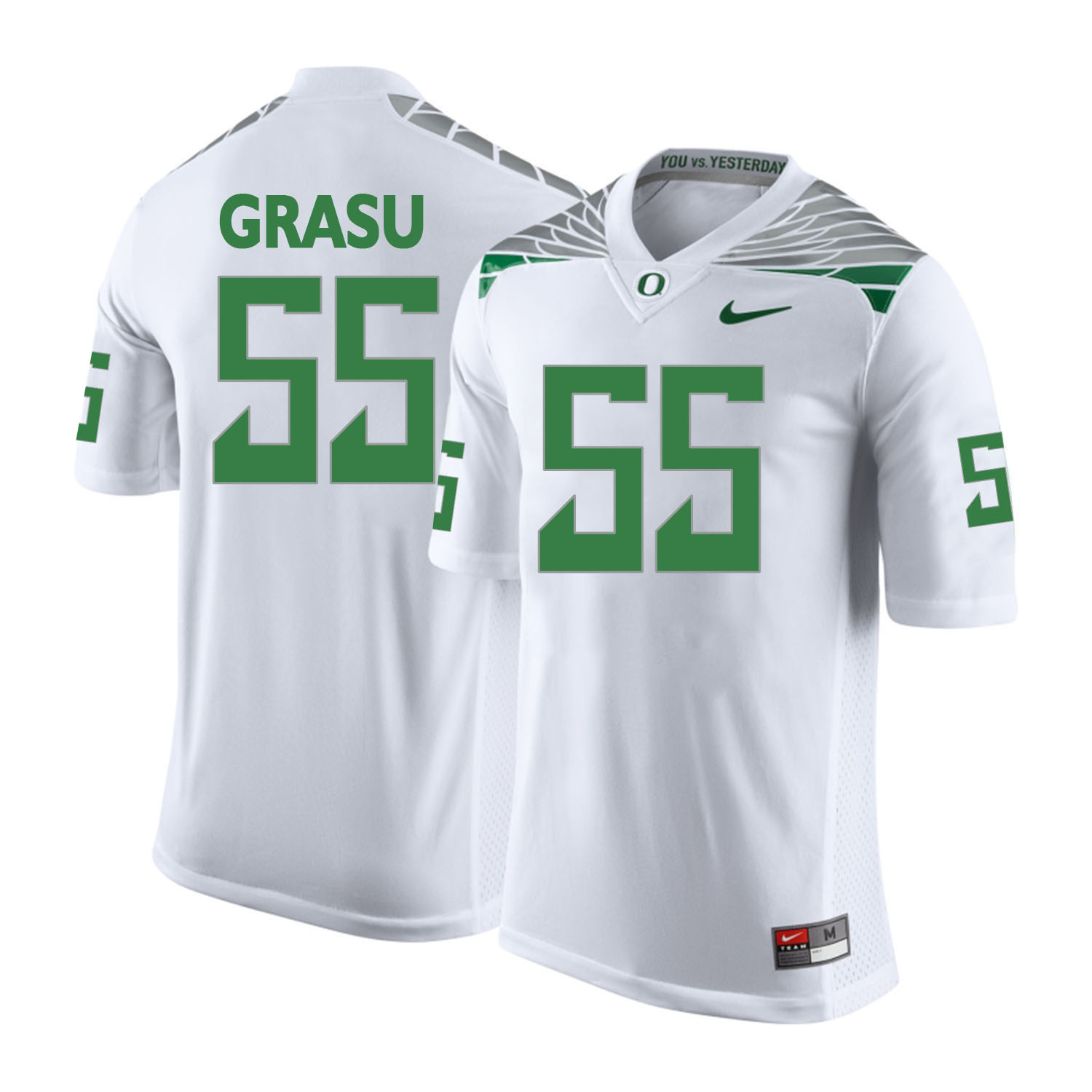 oregon ducks white hroniss grasu college football portrait jersey