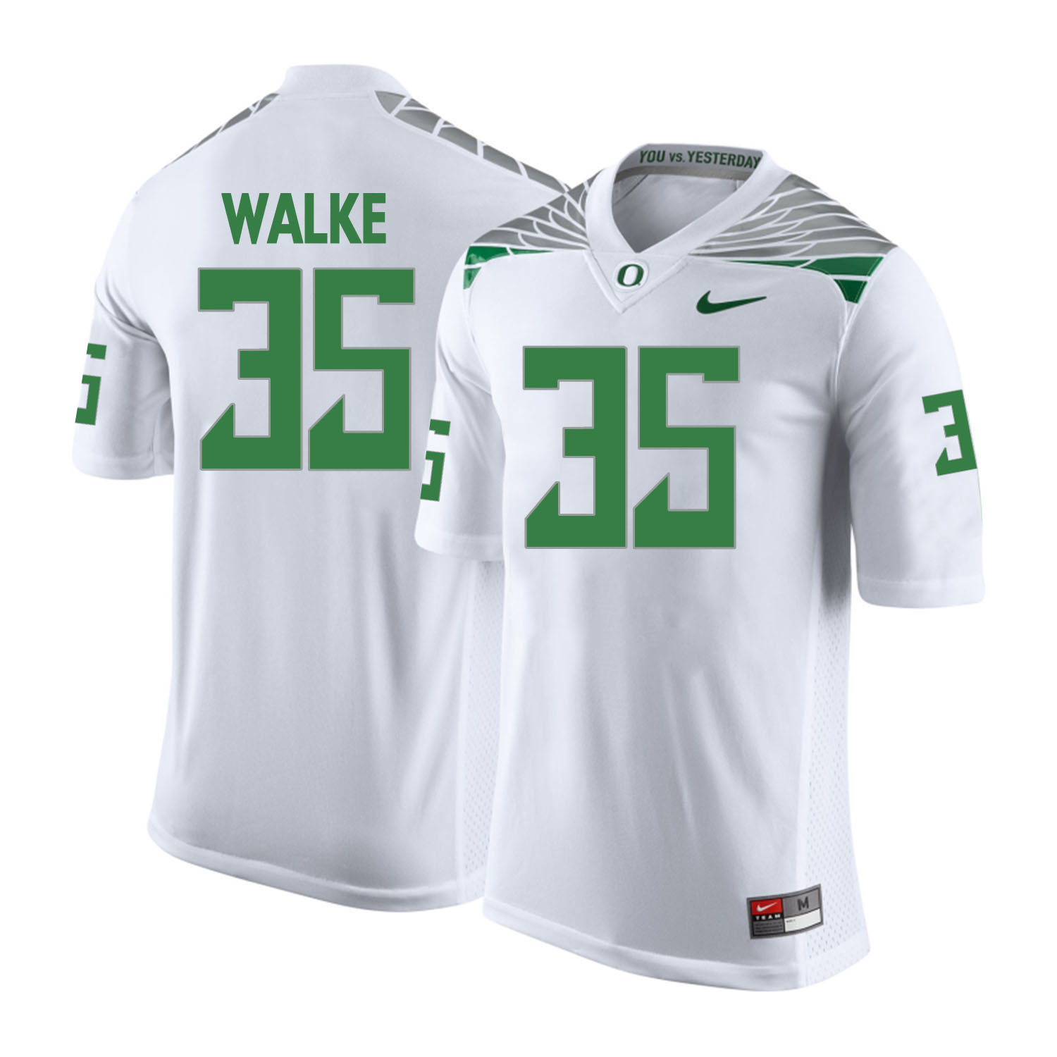 oregon ducks white joe walker college football portrait jersey