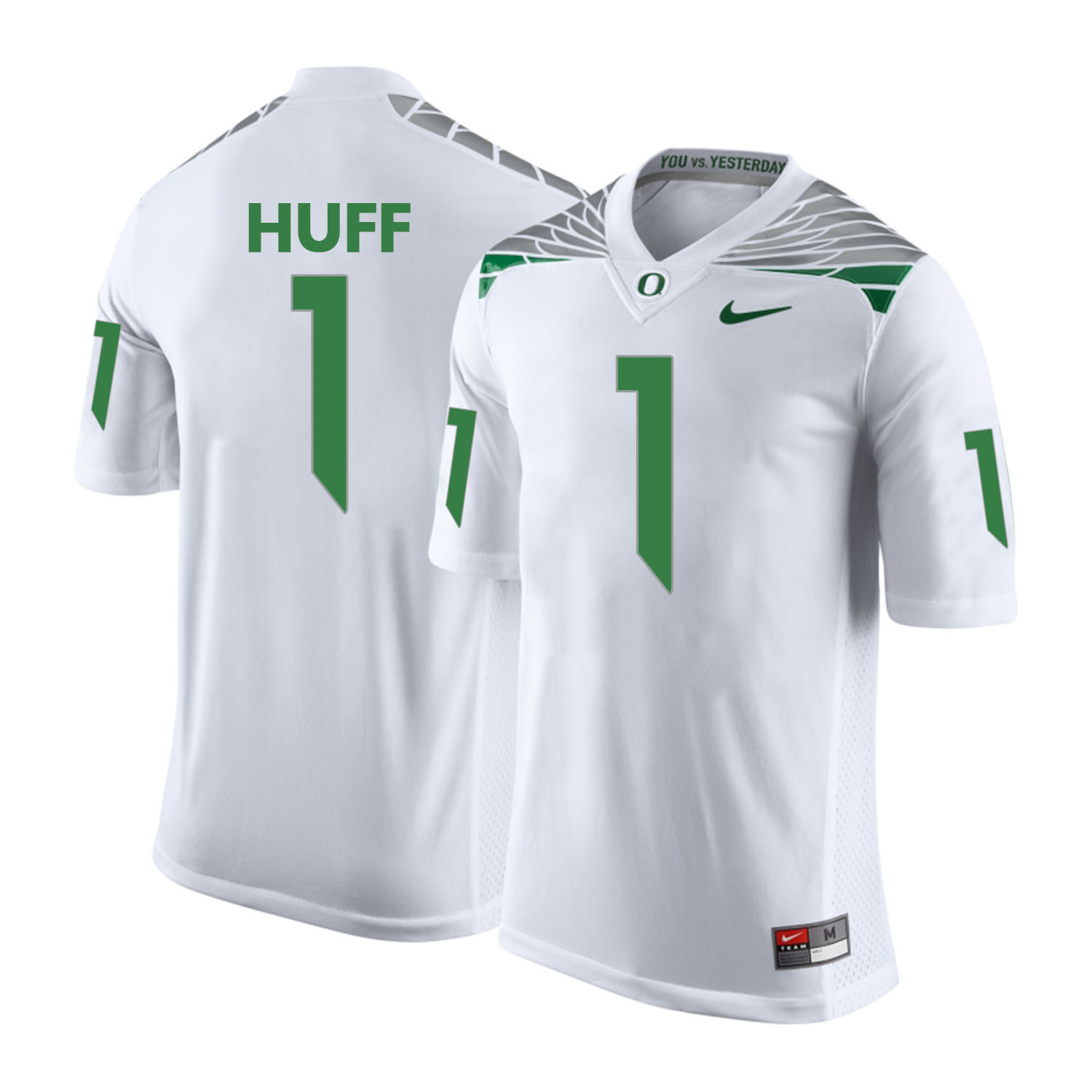 oregon ducks white josh huff college football portrait jersey