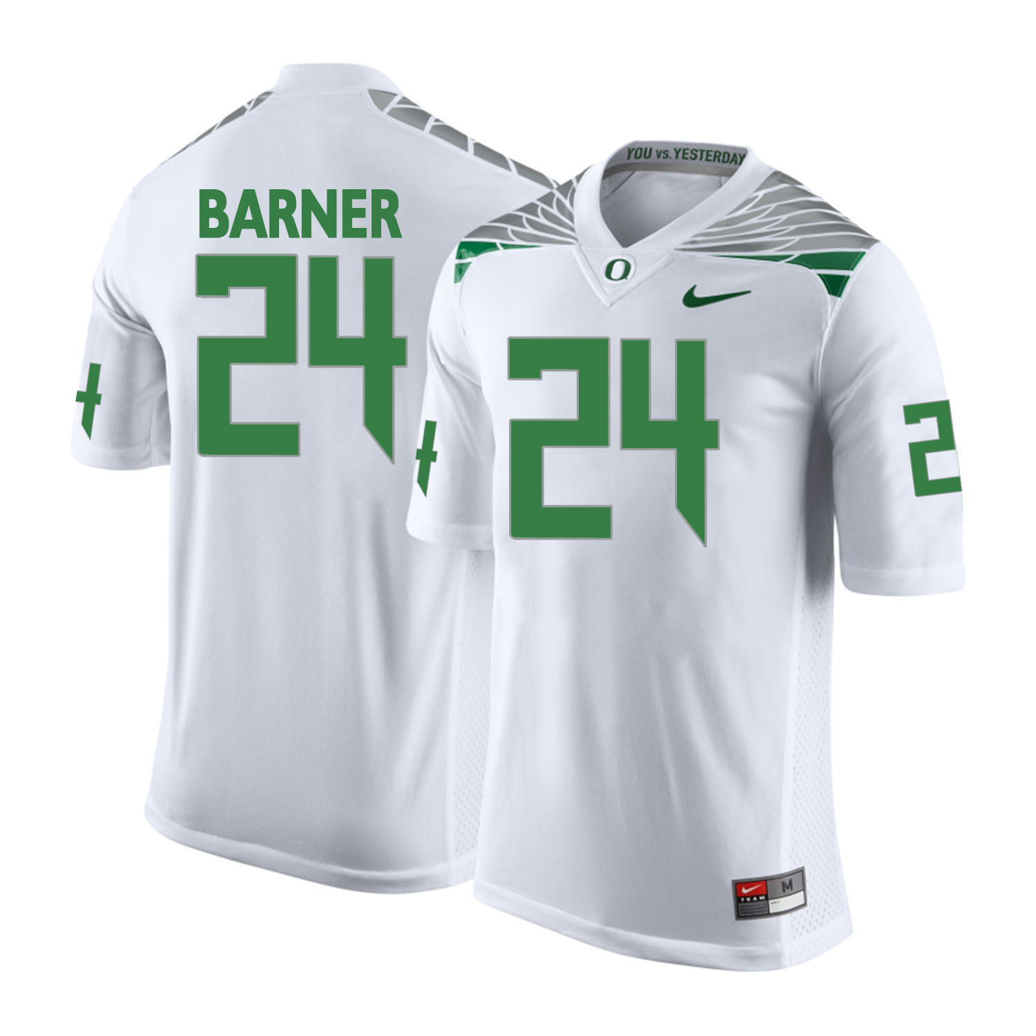 oregon ducks white kenjon barner college football portrait jersey