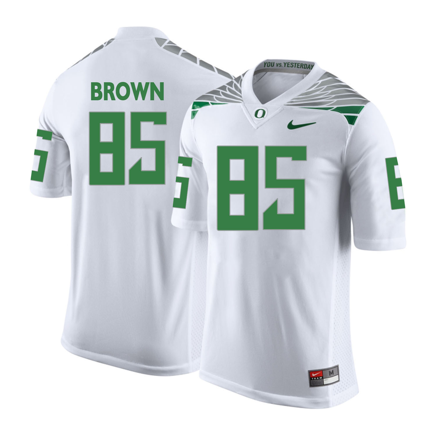 oregon ducks white pharaoh brown college football portrait jersey