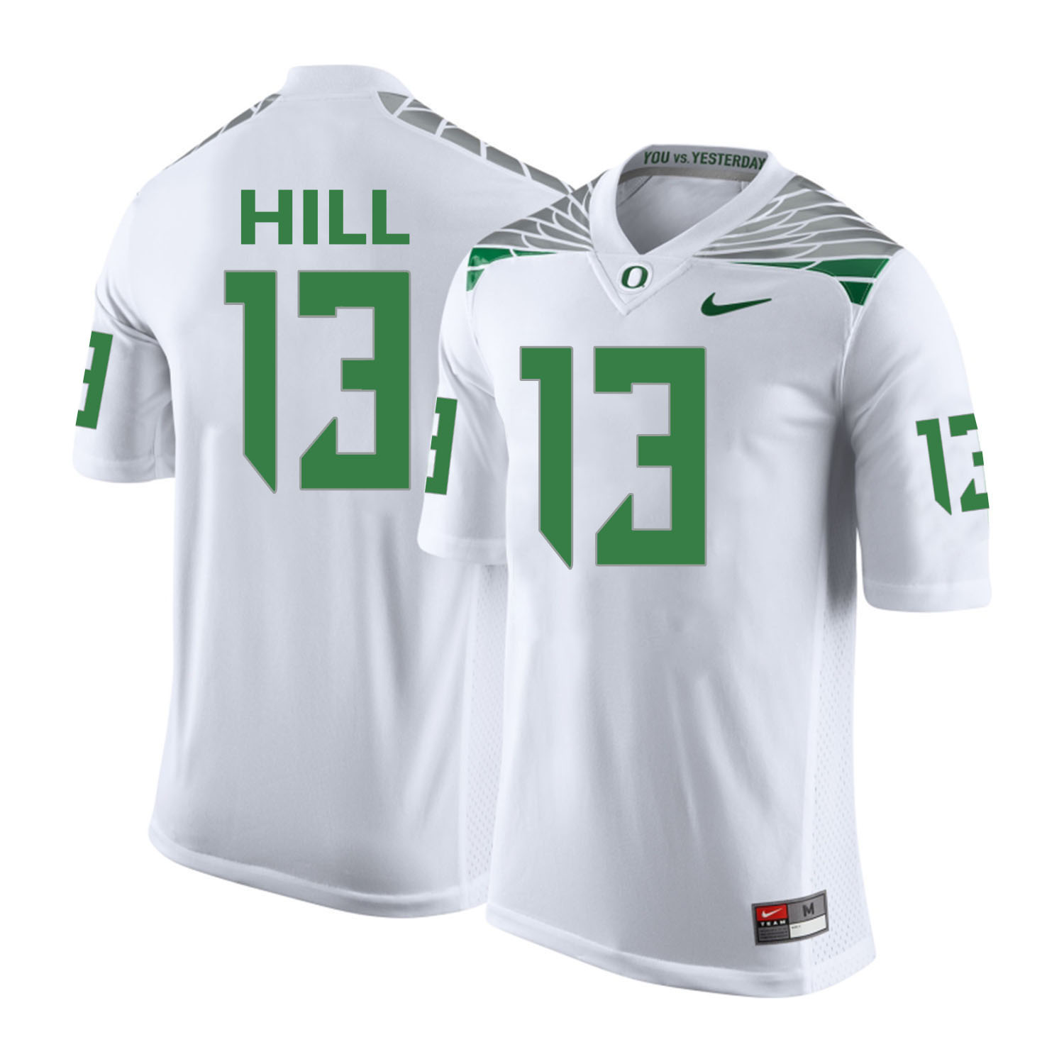 oregon ducks white troyhill college football portrait jersey