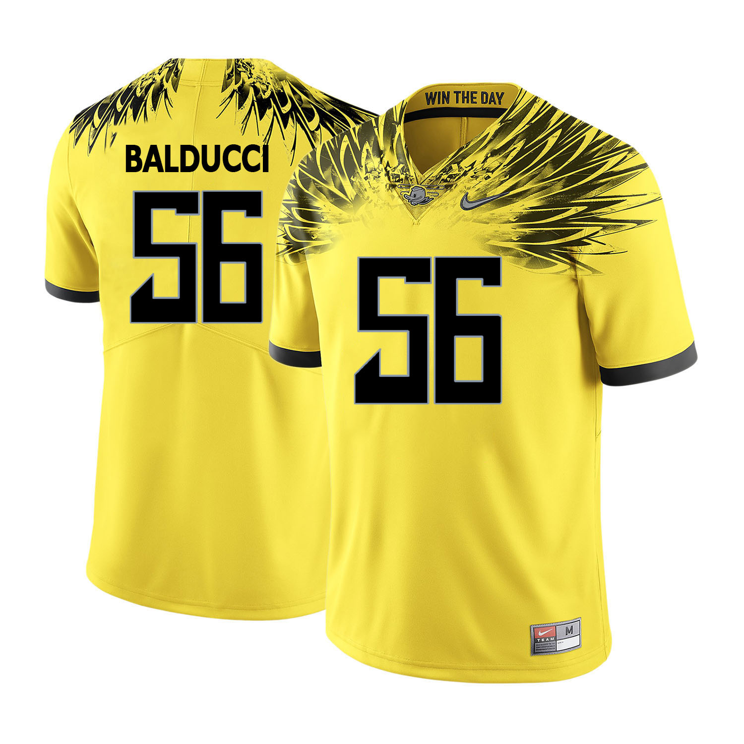 oregon ducks yellow alex balducci college football portrait jersey